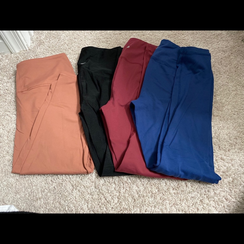 Set of four workout leggings